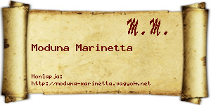 Moduna Marinetta névjegykártya